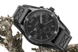 Buy Shop Fossil Nate Chronograph Black Dial Black Leather Strap Watch for Men - JR1510 USA Online