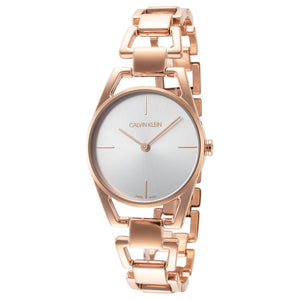 Buy Shop Calvin Klein Dainty White Dial Rose Gold Steel Strap Watch for Women - K7L23646 USA Online