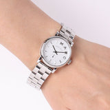 Marc Jacobs Baker White Dial Silver Steel Strap Watch for Women - MBM3246