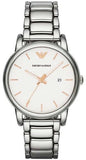 Buy Shop Emporio Armani Quartz White Dial Silver Steel Strap Watch For Men - AR90000 USA Online