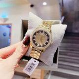 Buy Shop Guess Night Life Diamonds Black Dial Gold Steel Strap Watch for Women - GW0405L2 USA Online