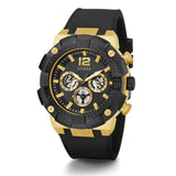 Buy Shop Guess Navigator Chronograph Black Dial Black Rubber Strap Watch for Men - GW0264G3 USA Online