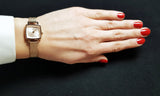 Buy Shop Tissot Lovely Square Lady Quartz Rose Gold Dial Rose Gold Mesh Bracelet Watch For Women - T058.109.33.456.00 USA Online