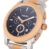 Buy Shop Fossil Machine Blue Dial Two Tone Steel Strap Watch for Men - FS5037 USA Online