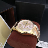 Buy Shop Michael Kors Layton Rose Gold Dial Gold Stainless Steel Strap Watch for Women - MK6476 USA Online