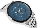 Buy Shop Hugo Boss Peak Chronograph Blue Dial Silver Steel Strap Watch for Men - 1513763 USA Online