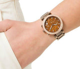Buy Shop Michael Kors Parker Chronograph Brown Dial Brown Steel Strap Watch For Women - MK5578 USA Online