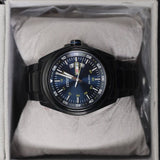 Citizen Eco Drive Blue Dial Black Steel Strap Watch For Men - AW0024-58LB