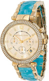 Buy Shop Michael Kors Parker Gold Dial Two Tone Steel Strap Watch for Women - MK6364 USA Online