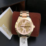 Buy Shop Michael Kors Layton Rose Gold Dial Gold Stainless Steel Strap Watch for Women - MK6476 USA Online
