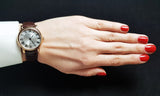 Buy Shop Tissot Carson Premium Lady Silver Dial Brown Leather Strap Watch For Women - T122.210.36.033.00 USA Online