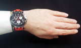 Buy Shop Tissot T Race Chronograph Black Dial Red Silicone Strap Watch For Men - T115.417.27.051.00 USA Online