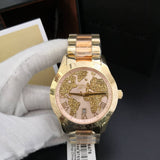 Buy Shop Michael Kors Layton Rose Gold Dial Gold Stainless Steel Strap Watch for Women - MK6476 USA Online