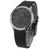 Buy Shop Calvin Klein Minimal Black Dial Black Leather Strap Watch for Men - K3M211C4 USA Online