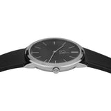 Buy Shop Calvin Klein Minimal Black Dial Black Leather Strap Watch for Men - K3M211C4 USA Online