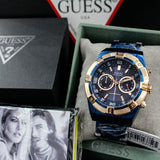 Buy Shop Guess Jolt Analog Blue Dial Blue Steel Strap Watch for Men - W0377G4 USA Online