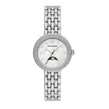 Emporio Armani Rosa Quartz Mother of Pearl Dial Silver Steel Strap Watch For Women - AR11461