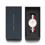 Buy Shop Daniel Wellington Classic Cambridge White Dial Two Tone NATO Strap Watch For Men - DW00100003 USA Online