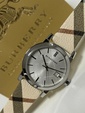 Buy Shop Burberry The City White Dial Brown Leather Strap Watch for Women - BU9113 USA Online