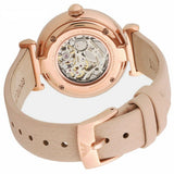 Buy Shop Emporio Armani Meccanico Silver Skeleton Dial Beige Leather Strap Watch For Women - AR60001 USA Online
