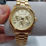 Buy Shop Michael Kors Runway Gold Dial Gold Stainless Steel Strap Watch for Women - MK5055 USA Online