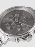 Buy Shop Tommy Hilfiger Chronograph Grey Dial Silver Steel Strap Watch for Men - 1710382 USA Online