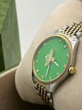 Buy Shop Gucci G Timeless Quartz Green Dial Two Tone Steel Strap Watch For Men - YA1264182 USA Online