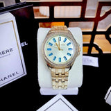 Buy Shop Michael Kors Mini Pilot Quartz Gold Dial Gold Steel Strap Watch For Women - MK7366 USA Online
