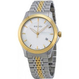 Buy Shop Gucci G Timeless Silver Dial Two Tone Steel Strap Watch For Men - YA126409 USA Online
