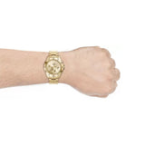 Buy Shop Fossil Garrett Chronograph Gold Dial Gold Steel Strap Watch for Men - FS5772 USA Online