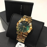 Buy Shop Marc Jacobs Amy Green Dial Gold Steel Strap Watch for Women - MBM8609 USA Online