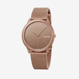 Buy Shop Calvin Klein Minimal Quartz Pink Gold Dial Pink Gold Mesh Bracelet Watch for Men - K3M11TFK USA Online