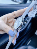 Buy Shop Fossil Jacqueline White Dial Light Blue Leather Strap Watch for Women - ES3821 USA Online