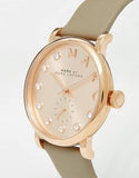 Buy Shop Marc Jacobs Baker Rose Gold Dial Grey Leather Strap Watch for Women - MBM1400 USA Online