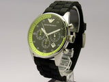 Buy Shop Emporio Armani Chronograph Black Dial Black Rubber Strap Watch For Men - AR5865 USA Online