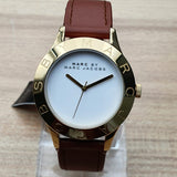 Buy Shop Marc Jacobs Blade White Dial Brown Leather Strap Watch for Women - MBM1218 USA Online