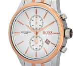 Hugo Boss Jet Silver Dial Two Tone Steel Strap Watch for Men - 1513385