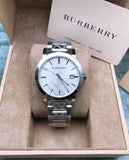 Buy Shop Burberry The City White Dial Silver Steel Strap Watch for Women - BU9144 USA Online