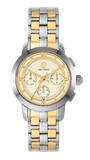 Buy Shop Tory Burch Classic Chronograph White Dial Two Tone Steel Strap Watch for Women - TBW1034 USA Online