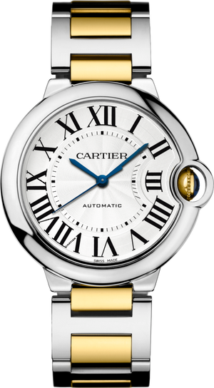 Buy Shop Cartier Ballon Bleu de Cartier Silver Dial Two Tone Steel Strap Watch for Women - W2BB0030 USA Online