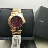 Buy Shop Marc Jacobs Amy Purple Rose Gold Steel Strap Watch for Women - MBM8616 USA Online