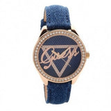 Buy Shop Guess Little Flirt Quartz Blue Dial Blue Leather Strap Watch For Women - W0456L6 USA Online