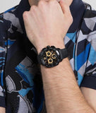 Buy Shop Versace Dylos Chronograph Black Dial Black Rubber Strap Watch for Men - VQC020015 USA Online