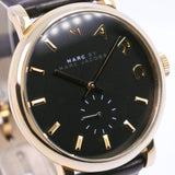 Buy Shop Marc Jacobs Baker Black Dial Black Leather Strap Watch for Women - MBM1269 USA Online