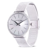 Buy Shop Michael Kors Pyper Quartz Mother of Pearl White Dial Silver Mesh Strap Watch For Women - MK4618 USA Online