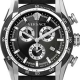 Buy Shop Versace V Ray Chronograph Quartz Black Dial Black Leather Strap Watch For Men - VE2I00121 USA Online