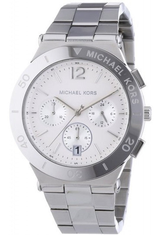 Buy Shop Michael Kors Wyatt White Dial Silver Steel Strap Watch For Women - MK5932 USA Online