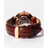 Buy Shop Daniel Wellington Dapper Bristol White Dial Brown Leather Strap Watch For Men - DW00100086 USA Online