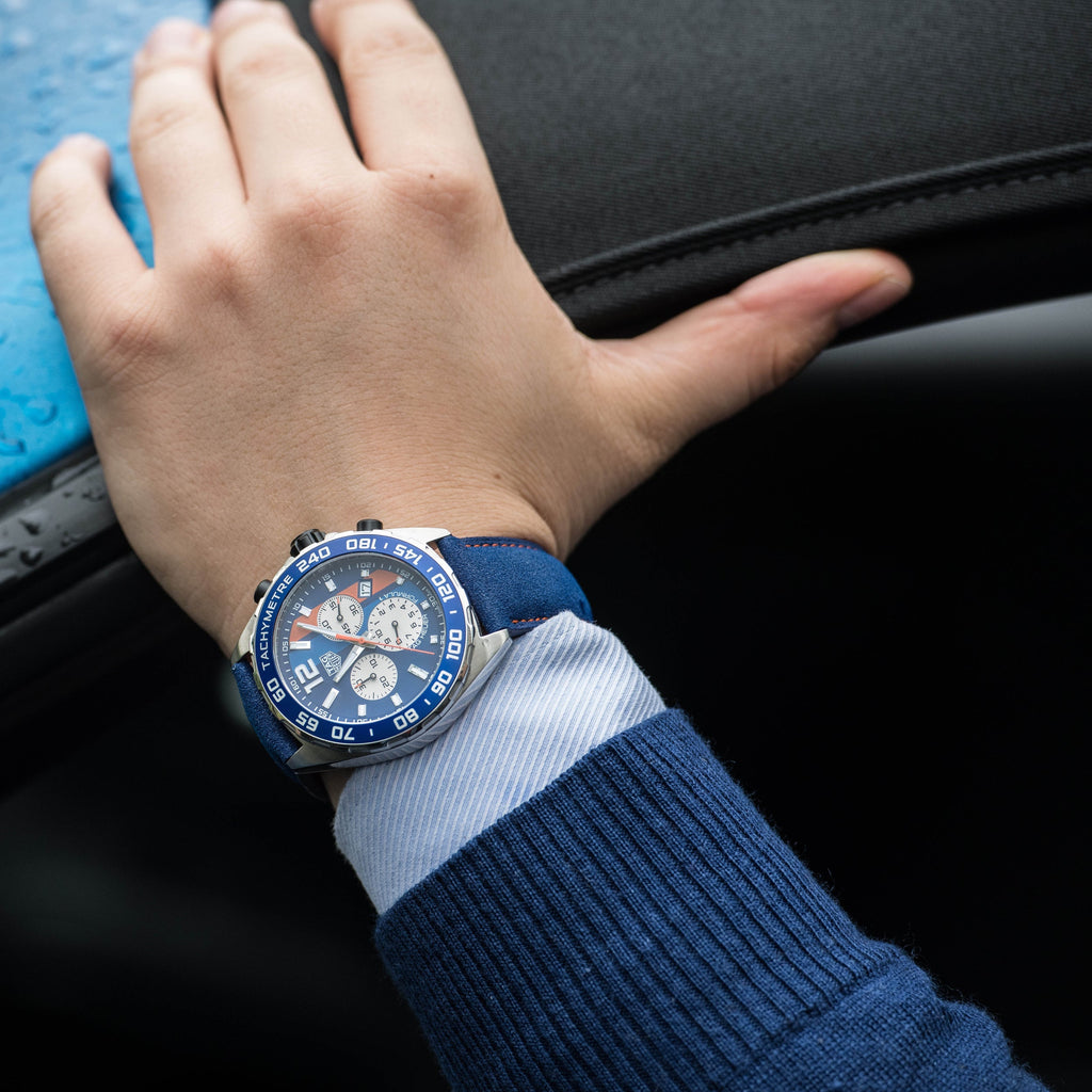 Buy Shop Tag Heuer Formula 1 Gulf Edition Blue Dial Blue Leather Strap Watch for Men - CAZ101N.FC8243 USA Online