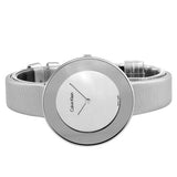 Calvin Klein Chic Silver Dial White Leather Strap Watch for Women - K7N23UP8